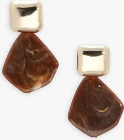 bruine notre-v oorbellen earring stone