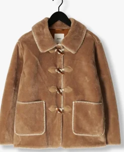 bruine object faux fur jas objopal re jacket