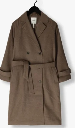 bruine object mantel objkeily l/s coat