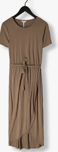 bruine object midi jurk objannie nadia s/s dress