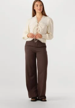 bruine object pantalon objlisa wide pant