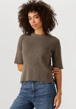 bruine object trui objelva 2/4 re o-neck knit