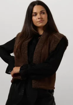 bruine pom amsterdam gilet gilet - lammy brown