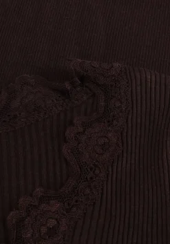 bruine rosemunde top babette silk t-shirt lace
