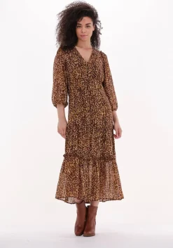 SECOND FEMALE e maxi jurk nutmeg dress>DAMES Jurken