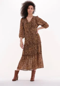 SECOND FEMALE e maxi jurk nutmeg dress>DAMES Jurken