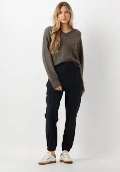 bruine second female trui brook knit loose v-neck