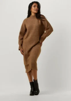 SELECTED FEMME e midi jurk slfrena ls high neck knit dress>DAMES Jurken