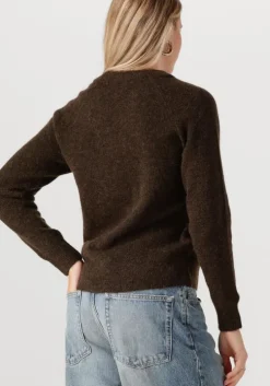 bruine selected femme trui slflulu ls knit o-neck