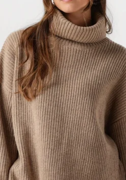 bruine selected femme trui slfmary ls long knit roll neck