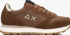 bruine sun68 lage sneakers ally solid nylon