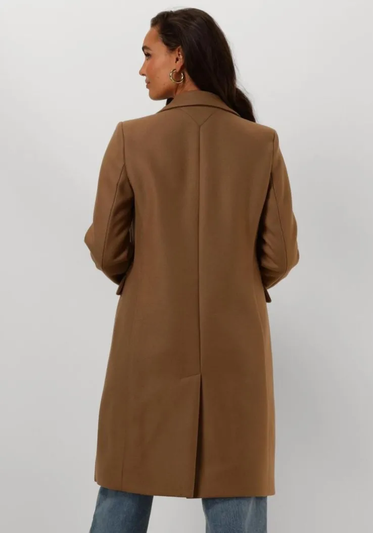 bruine tommy hilfiger mantel wool blend classic coat