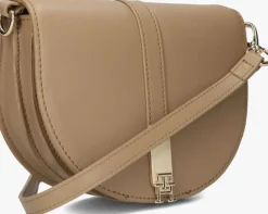 bruine tommy hilfiger schoudertas th heritage saddle bag