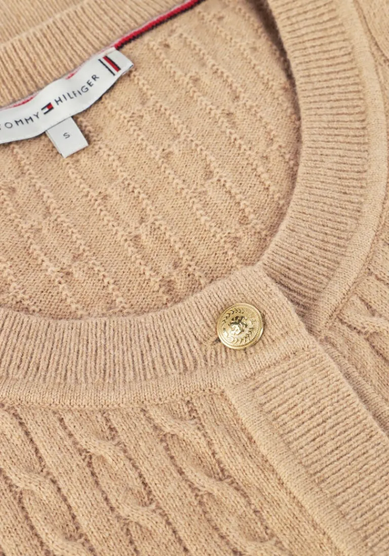 TOMMY HILFIGER e top mini cable c-nk cardi ss>DAMES Tops & T-Shirts