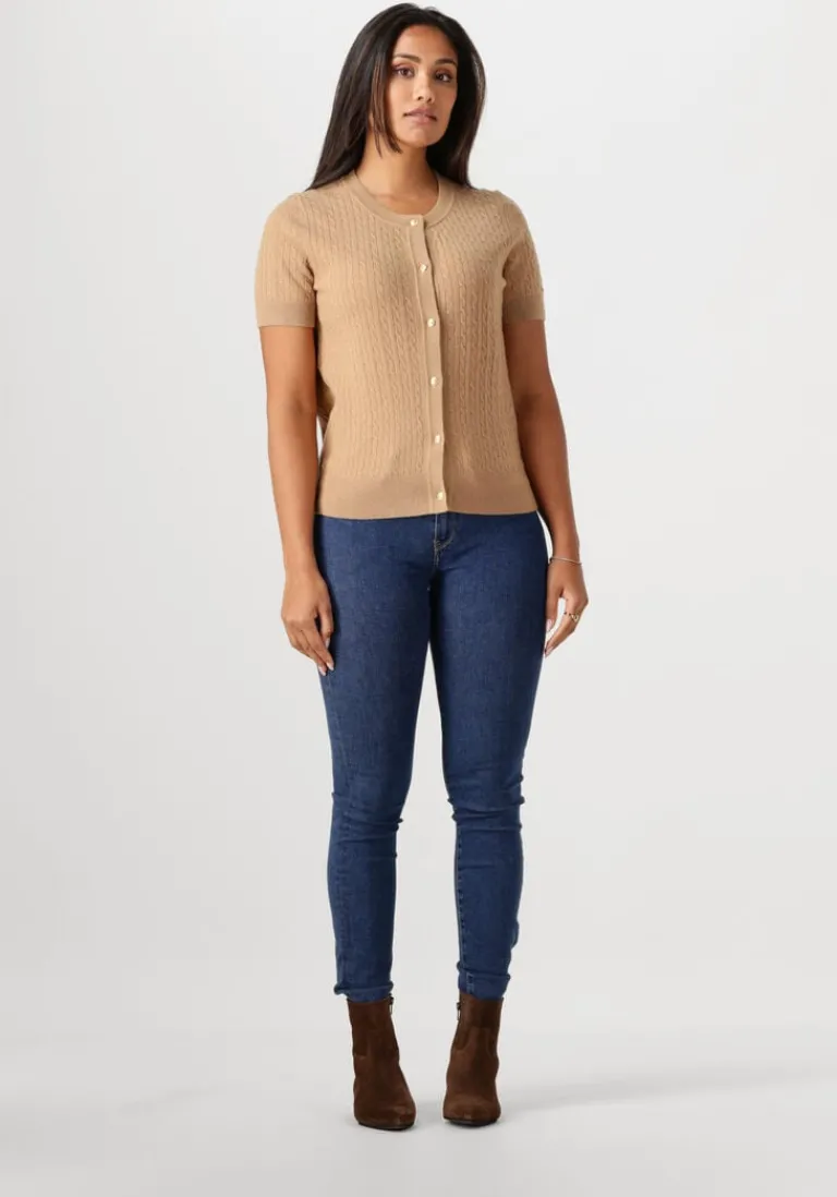 TOMMY HILFIGER e top mini cable c-nk cardi ss>DAMES Tops & T-Shirts