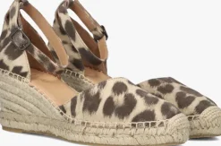 bruine via vai sandalen met hak flora braid