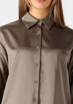 bruine withblack blouses wblmilan sateen ls shirt