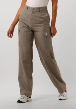 ALIX THE LABEL cargobroeken ladies woven check cargo pants>DAMES Broeken