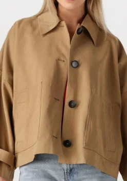 camel my essential wardrobe jack lyonmw short bomber jacket