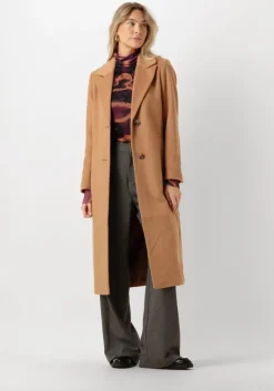 camel notre-v mantel wool coat
