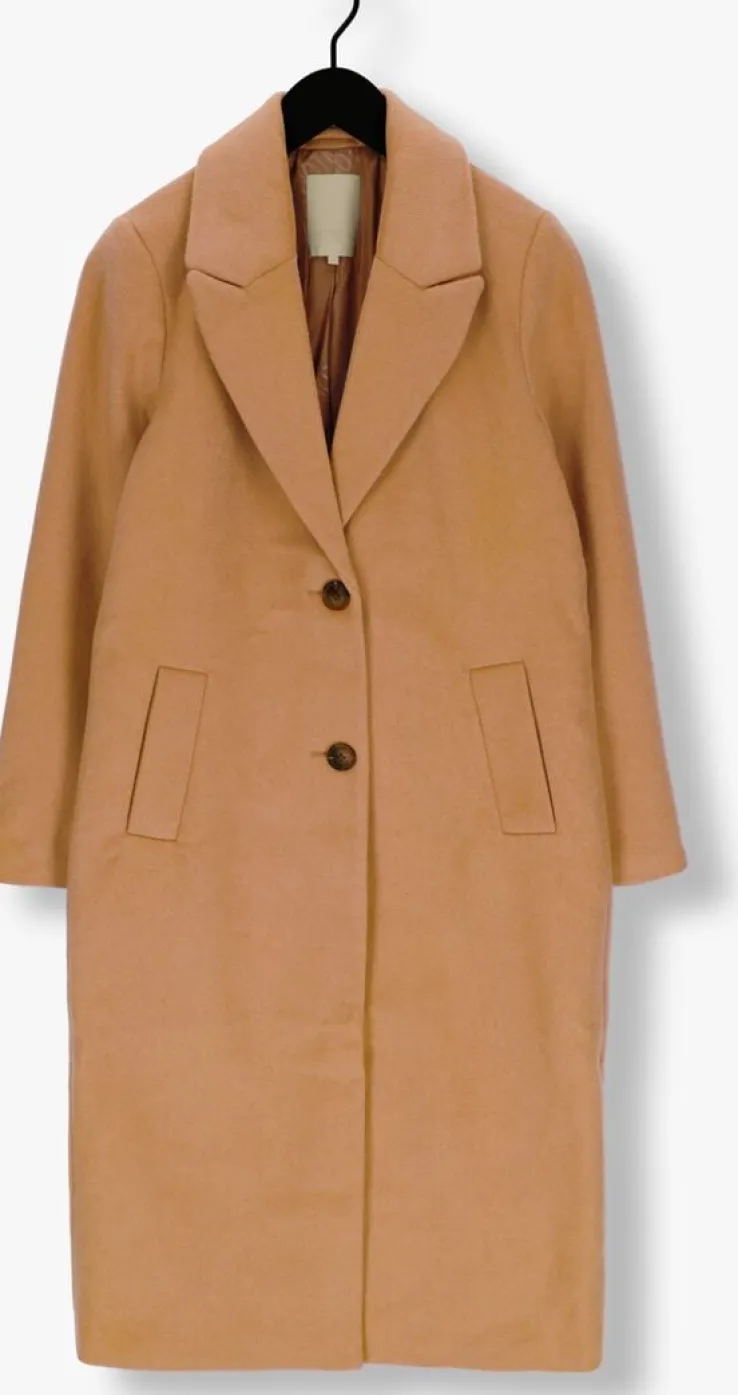 camel notre-v mantel wool coat