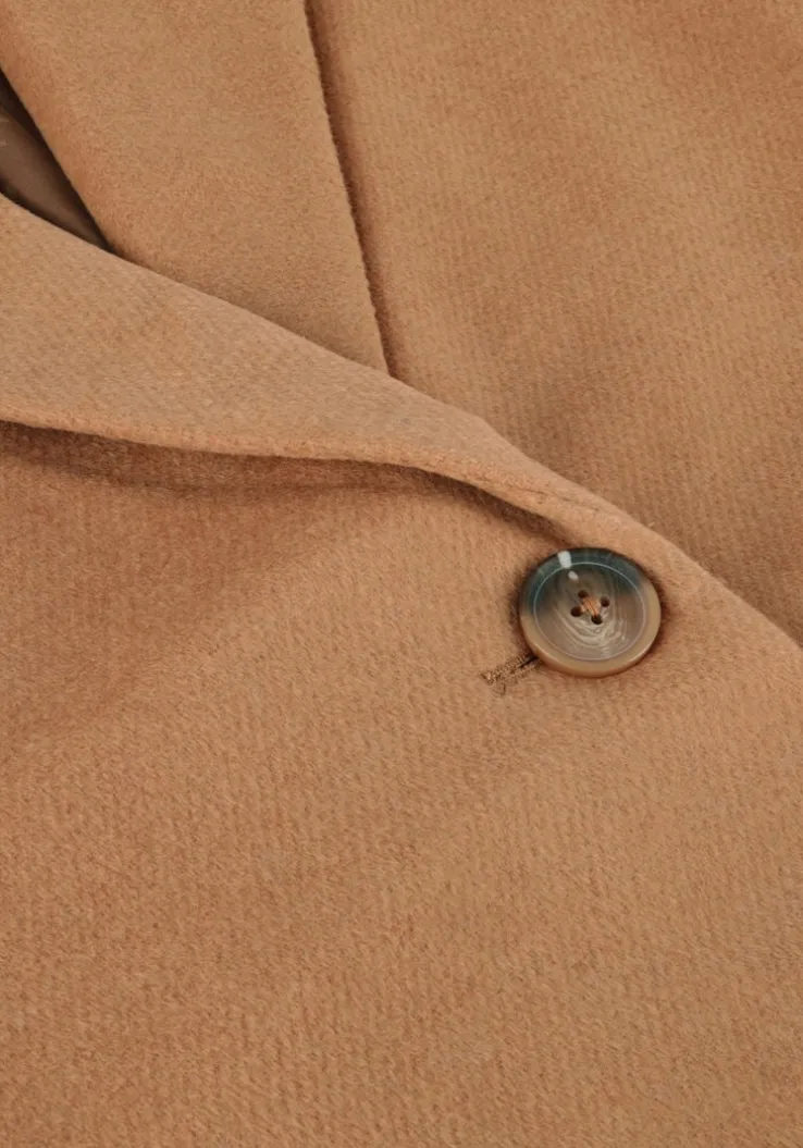 camel notre-v mantel wool coat