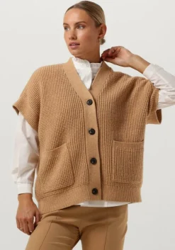 camel ruby tuesday vest vlinn sleeveless cardigan w pached pockets