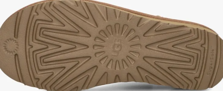 camel ugg vachtlaarzen classic mini ugg side logo