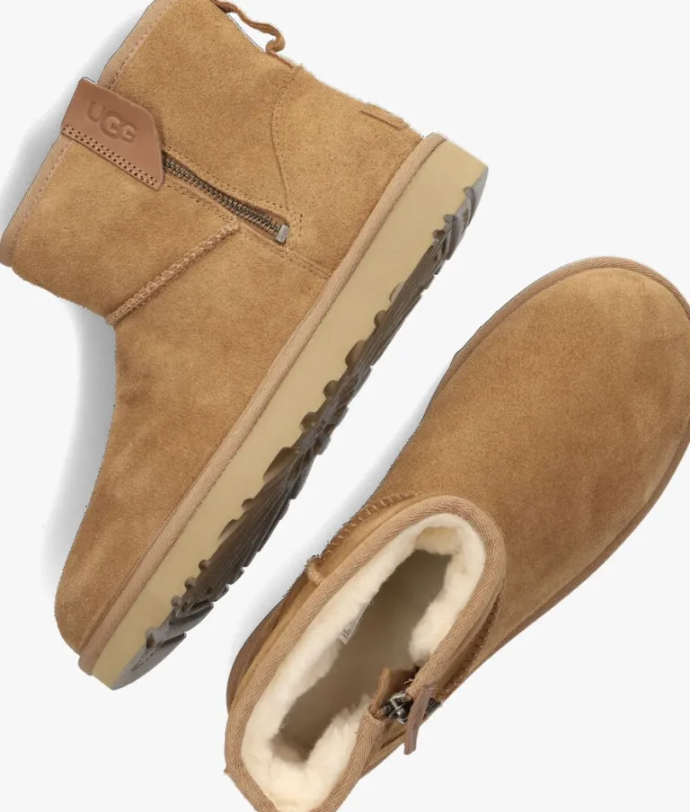 UGG vachtlaarzen classic mini bailey zip>DAMES Laarzen