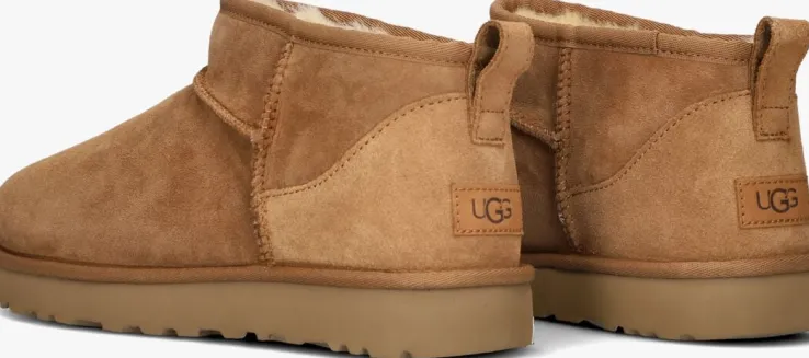 camel ugg vachtlaarzen w classic ultra mini