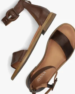 cognac ayana platte sandalen m05060