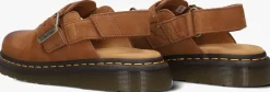 cognac dr martens platte sandalen jorge ii
