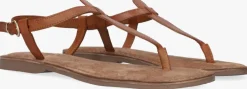cognac lazamani platte sandalen 75.618