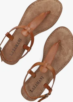 cognac lazamani platte sandalen 75.618