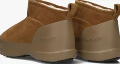 cognac moon boot enkelboots mb luna low boot suede