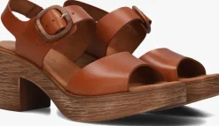 cognac stefano lauran sandalen met hak 930