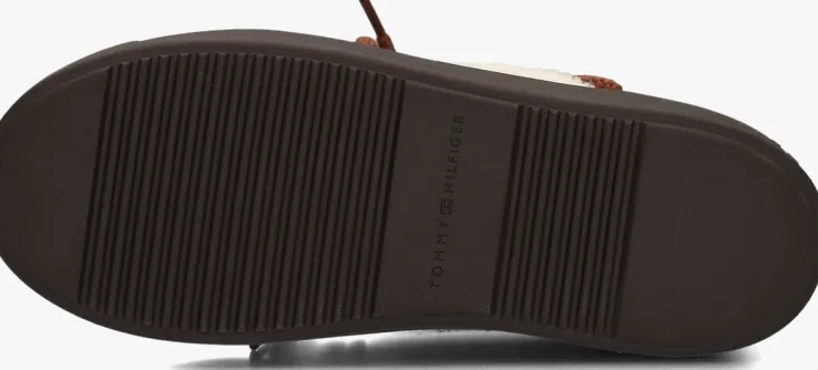 cognac tommy hilfiger snowboots lace-up snowboot