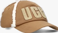 cognac ugg pet bondfed fleece baseball cap