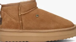 cognac warmbat vachtlaarzen durack plateau