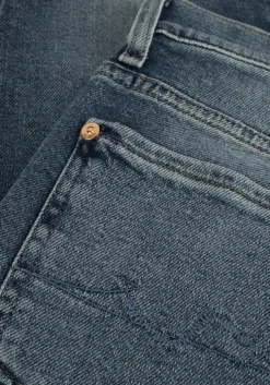 donkerblauwe 7 for all mankind straight leg jeans roxanne luxe vintage sea level