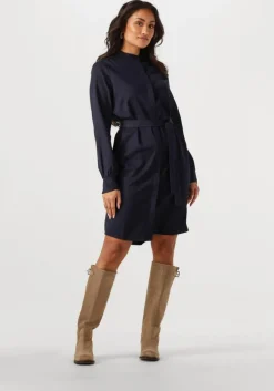 donkerblauwe another label mini jurk dalyce dress l/s