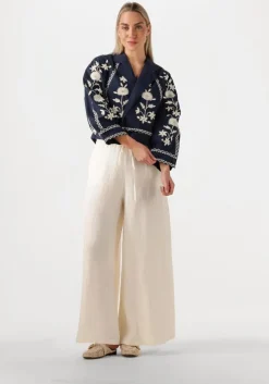 donkerblauwe antik batik jack winna bomber