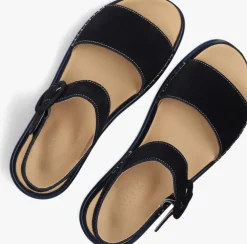 donkerblauwe ayana platte sandalen 11865