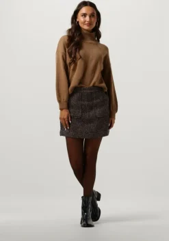 donkerblauwe by-bar minirok lottie tweed skirt