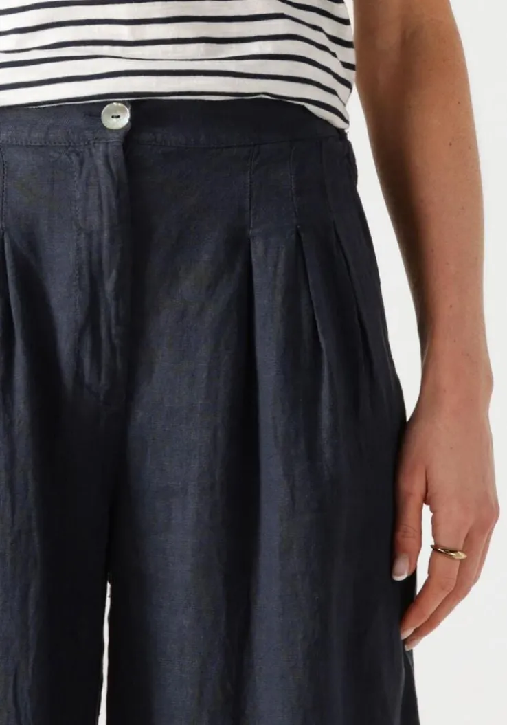 donkerblauwe by-bar pantalon eli linnen pant