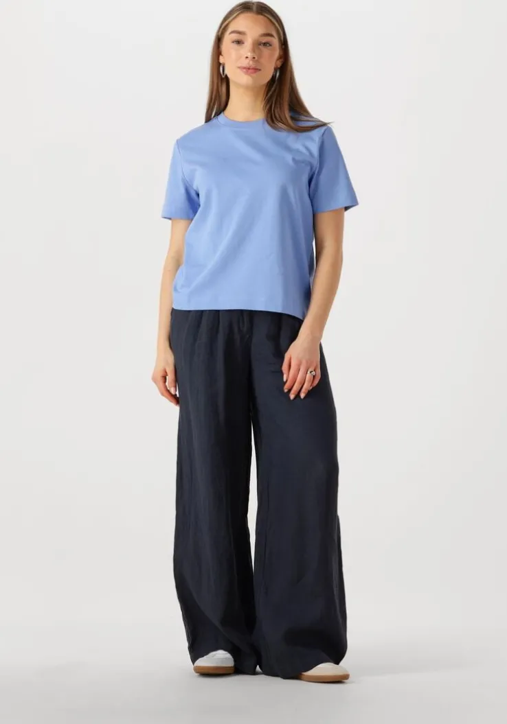 donkerblauwe by-bar pantalon eli linnen pant