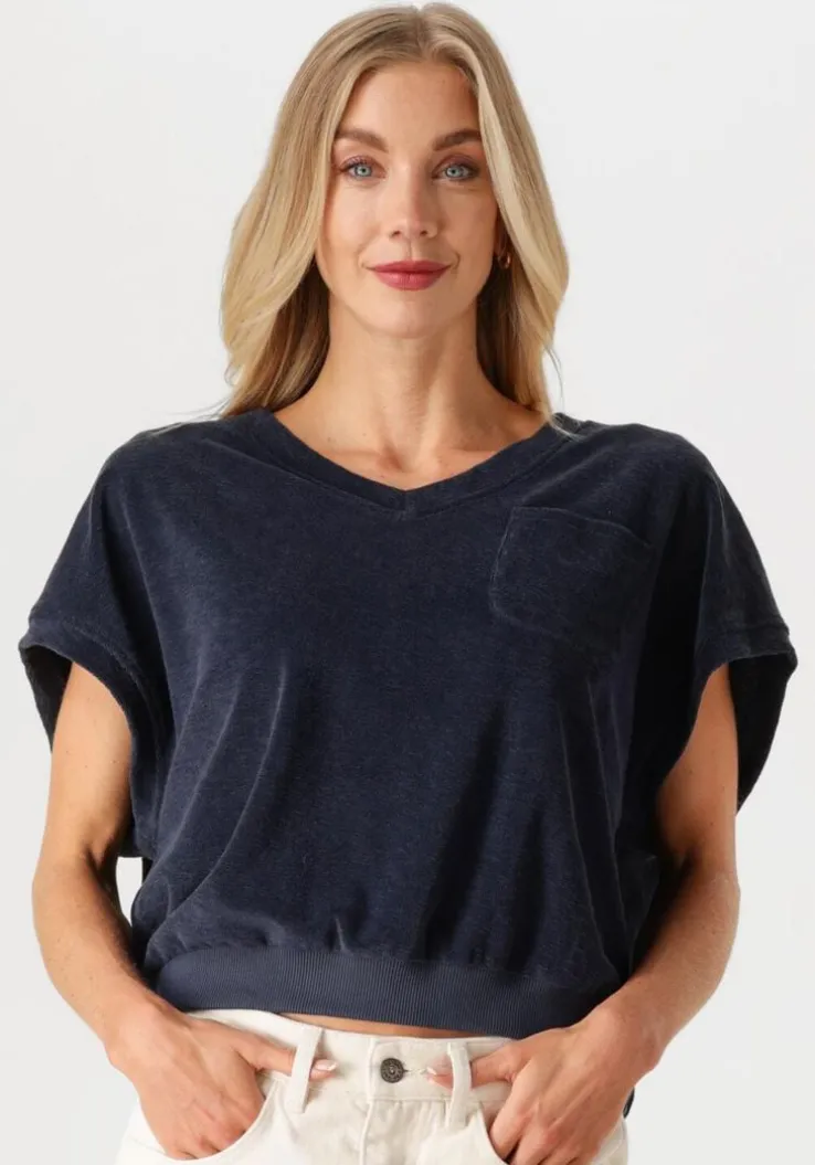 donkerblauwe by-bar top tyler slub top