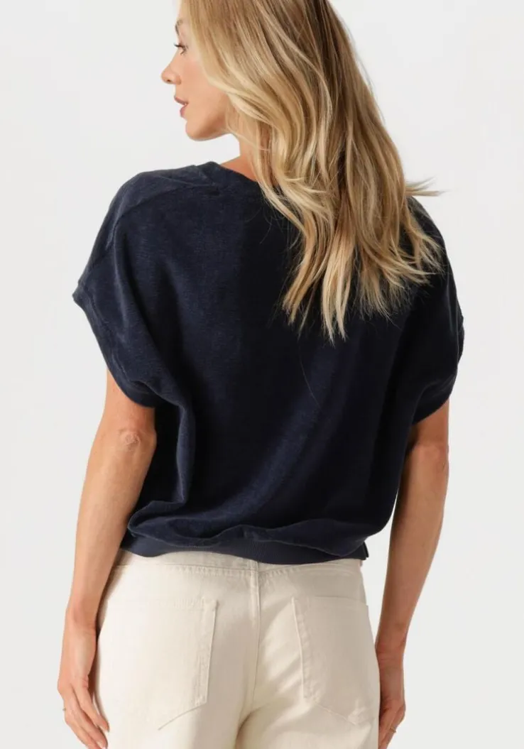 donkerblauwe by-bar top tyler slub top