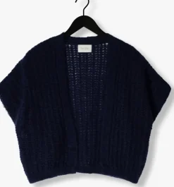 donkerblauwe by-bar vest anna cardigan