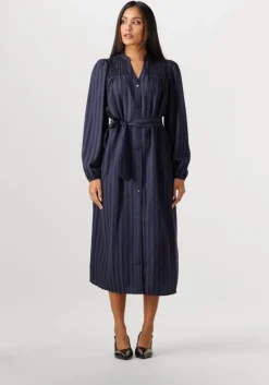 donkerblauwe co'couture midi jurk lulu dress